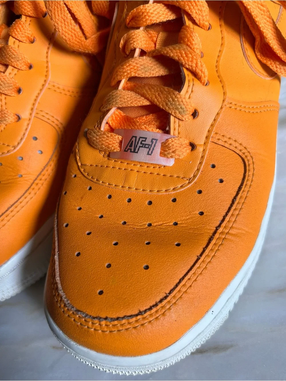 Nike Air Force 1 Low Essential “Orange Peel”Lifestyle Sneakers Size 7.5 Womens